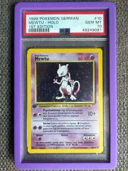 1999 Pokemon German 1st Edition Base Set Mew Two PSA 10 - Image 1