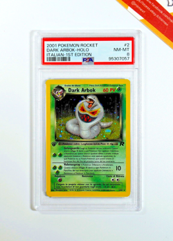 Pokemon PSA 8 Dark Arbok #2 1st Edition Team Rocket 2001 Italiano - Image 1
