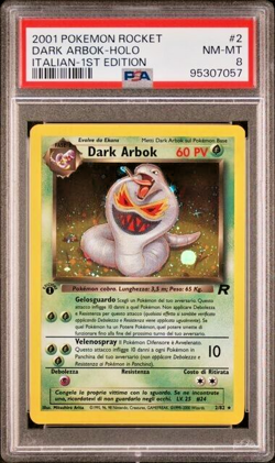 Pokemon PSA 8 Dark Arbok #2 1st Edition Team Rocket 2001 Italiano - Image 2