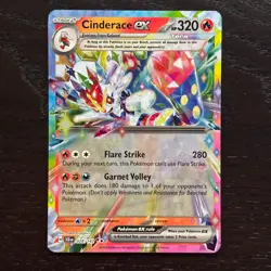 Cinderace ex 028/142 Pokemon Stellar Crown Scarlet & Violet Double Rare Holo NM - Image 1