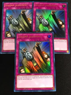 Yugioh Solemn Judgment RA02-EN075 1st Ultra x3 (NM) - Image 1