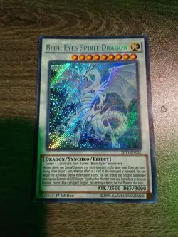 Yugioh Secret Rare Blue Eyes Spirit Dragon SHVI-EN052 Nm - Image 1