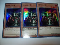 X3 Yu-Gi-Oh! TCG Lord of D. Speed Duel Tournament Pack 1 STP1-EN005 NM Playset - Image 1