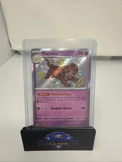 Pokemon Dachsbun TCG 161/091 SV Paldean Fates PAF Shiny Rare Holo Card - Image 1