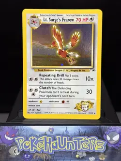 Pokemom Card Lt. Surge’s Fearow 7/132 Gym Heroes Set Holo Rare Near Mint - Image 1