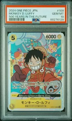 PSA 10 Monkey D. Luffy OP07-109 500 Years In The Future Japanese ONE PIECE Card - Image 1