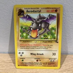 Pokemon TCG Aerodactyl 16/62 Fossil Non-Holo Rare Card NM - Image 1