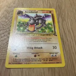 Pokemon TCG Aerodactyl 16/62 Fossil Non-Holo Rare Card NM - Image 3