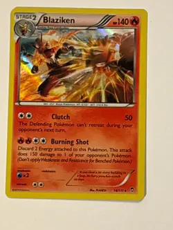 Blaziken 14/111 XY - Furious Fists Holo Pokemon Card - Image 2