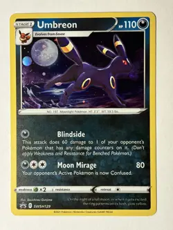 Umbreon SWSH129 Black Star Promo Holo Pokemon TCG Card - Image 1