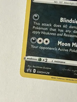 Umbreon SWSH129 Black Star Promo Holo Pokemon TCG Card - Image 2