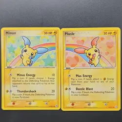 Pokemon Minun & Plusle Basic Cards 67/101 69/101 TCG 2004 Standard English - Image 1