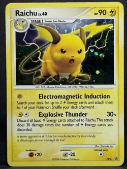 Pokemon TCG Raichu Holo DP21 Rare Promo Card MP - Image 1