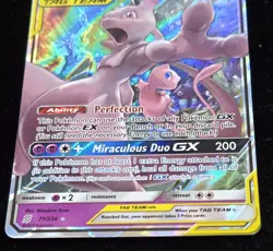 Pokemon TCG Unified Minds Mewtwo Mew GX Card 71/236 Near Mint Condition - Image 4