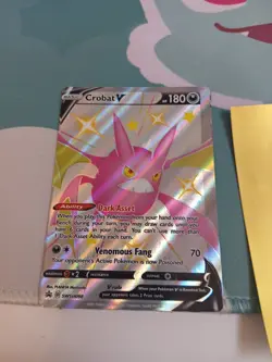 Miscut Shiny Crobat V Promo card, (swsh098) extremely rare, one of a kind - Image 1