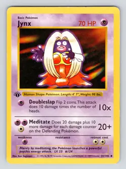 Pokemon Card - Jynx 1st Edition Base Set (Shadowless) 31/102 Uncommon - Image 3