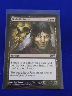 Diabolic Tutor 95/249 Core Set 2014 (M14) Uncommon Magic MTG WotC NM condition - Image 1