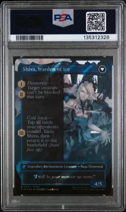 MTG Final Fantasy Jill Shiva's Dominant 0523 Borderless Surge Foil PSA 10 Shiva - Image 2