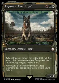 1x Dogmeat, Ever Loyal - Showcase - Foil NM-Mint, English Fallout MTG Magic - Image 1