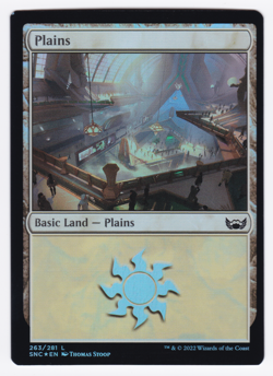 MTG Errors - Miscut - New Capenna *FOIL* L Plains #263 [COPY #2] - Image 1