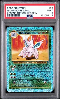 Pokemon PSA 9 Nidorino #56 Reverse Holo Legendary Collection New Cert! - Image 1