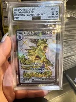 2023 POKEMON OBF EN-OBSIDIAN FLAMES ULTRA RARE #211 TYRANITAR EX PSA 10 - Image 1