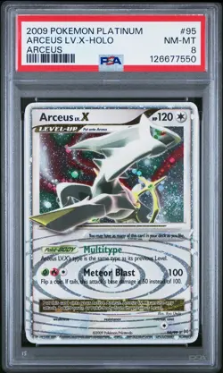 2009 POKEMON PLATINUM ARCEUS #95 ARCEUS LV.X-HOLO PSA 8 - Image 1