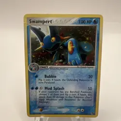 Swampert 5/17, Pop Series 1, Holo Rare Promo 2004, Vintage Pokemon TCG, HP - Image 1