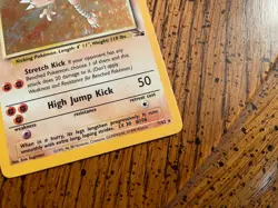 Hitmonlee 7/62 Fossil Holo Rare Unlimited, Pokemon TCG [Authentic, Excellent] - Image 2