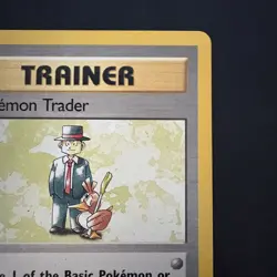 Pokemon Vintage Non-Holo Rare Pokemon Trader 77/102 Base set Trainer WotC 1999 - Image 2