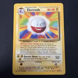 Pokemon Vintage Non-holo Rare Electrode Base Set 1999 21/102 - Image 1