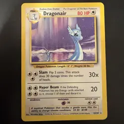Vintage Pokemon Non-holo Rare Dragonair 18/102 Base Set WotC 1999 - Image 1