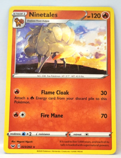 Pokemon TCG - Rare Ninetales 023/202 - NEAR MINT - Sword & Shield Base Set - Image 1