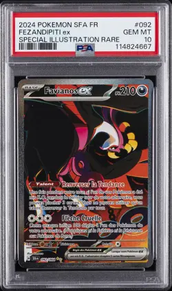 2024 POKEMON FRENCH SFA FR-SHROUDED FABLE #092 FEZANDIPITI EX PSA 10 - Image 1