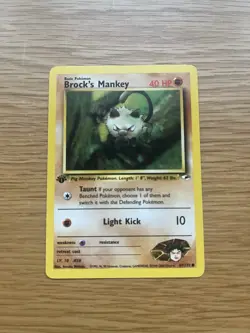 Pokemon Brock’s Mankey 67/132 Gym Heroes 1st Edition - NM - Image 1