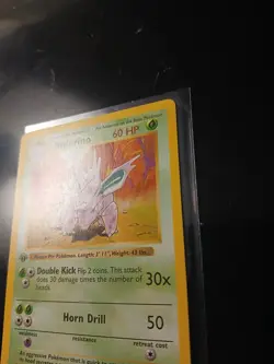1st Edition Shadowless Nidorino 37/102 Base Set Vintage Pokemon Card - Image 5