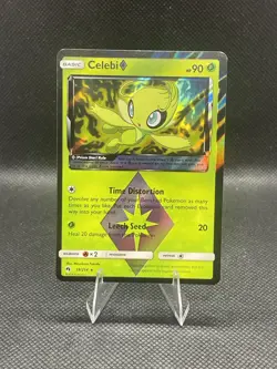 NM PACK FRESH Celebi Prism Star 19/214 Sm-Lost Thunder Holo Rare Pokemon Card - Image 1