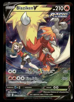 Pokemon Cards Blaziken V TG14/TG30 Silver Tempest Trainer Gallery Holo Rare V NM - Image 1