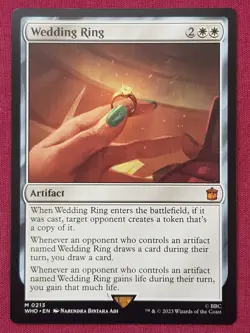 Magic The Gathering DOCTOR WHO WEDDING RING artifact card MTG - Image 1