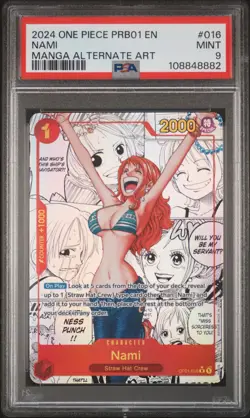 2024 ONE PIECE PRB01-PREM BOOSTER -ONE PIECE CARD THE BEST- #016 NAMI PSA 9 - Image 1
