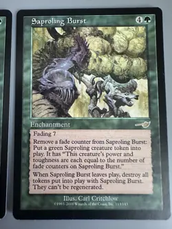 Saproling Burst 113/143 (2X CARD) - MTG Magic The Gathering Nemesis - LP/NM - Image 2
