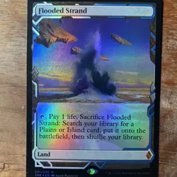 MTG Flooded Strand Foil Zendikar Rising Expeditions NM Condition - Image 1