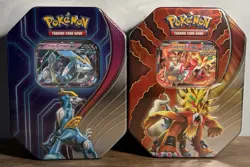 Pokemon TCG Paradox Destinies 2x Tins Iron Crown Ex /gouging Fire Ex New/Sealed - Image 1