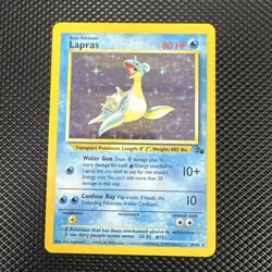 Pokemon TCG - Lapras - 10/62 - Holo Unlimited - Fossil Unlimited - Image 1