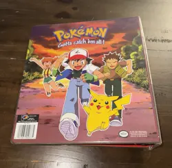 Vintage 90s 1999 Pokemon Pikachu Ash Gotta Catch ‘em All! 3 Ring Folder Binder - Image 3