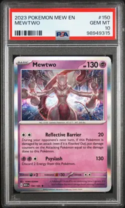 2023 POKEMON MEW EN-151 #150 MEWTWO PSA 10 - Image 1
