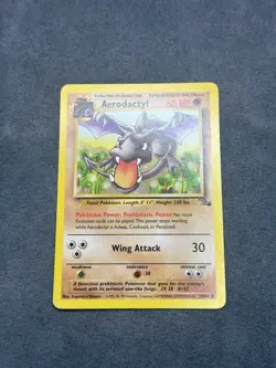 Pokemon TCG Aerodactyl 16/62 Fossil Set Rare Non Holo - Image 1