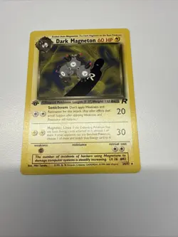Dark Magneton 28/82 - Team Rocket 1st Edition - WOTC Non-Holo Pokemon NM - Image 1