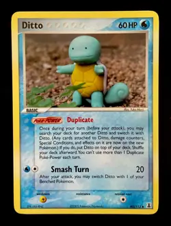 Pokemon TCG Ditto Squirtle 40/113 EX Delta Species Uncommon Near Mint - Image 1