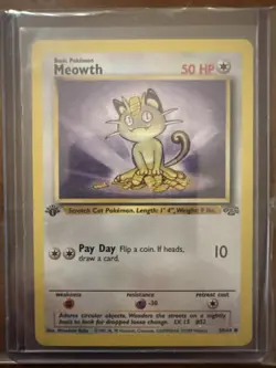 First Edition - Meowth 56/64 Jungle - 1999 Wizards Of The Coast Pokemon TCG - NM - Image 1
